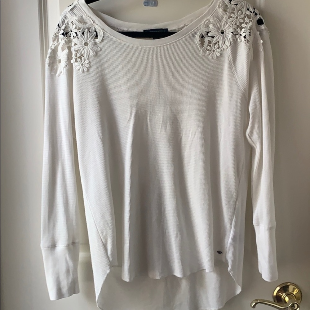 AE lace waffle long sleeve
